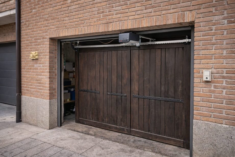 Puerta manual convertida en puerta automatica en Valladolid