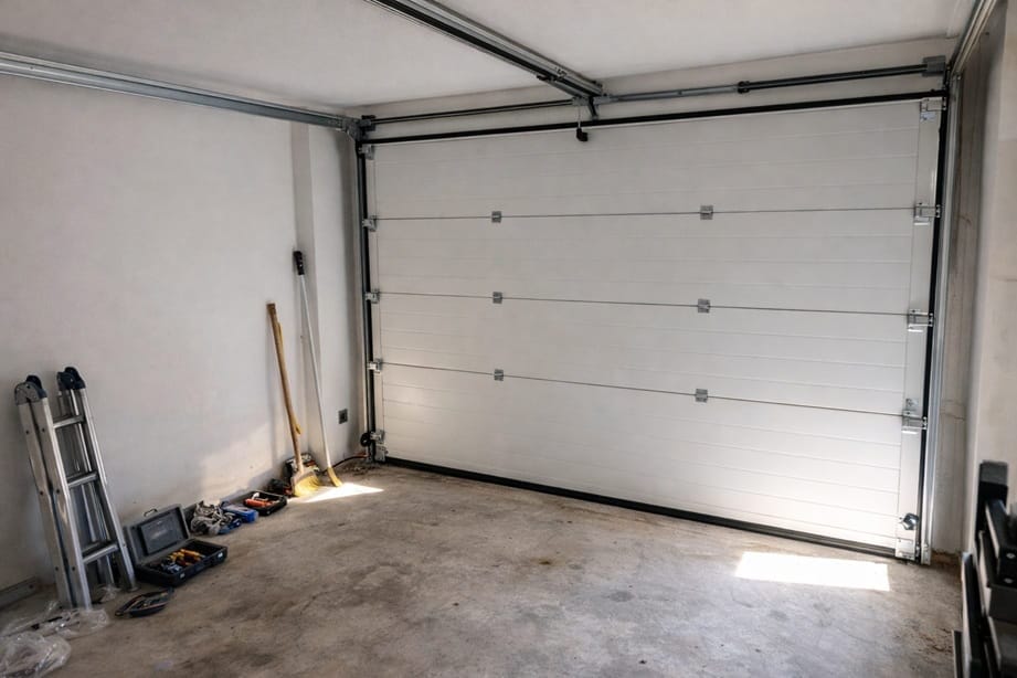 Instalacion reciente de puerta automatica seccional en garaje de Valladolid