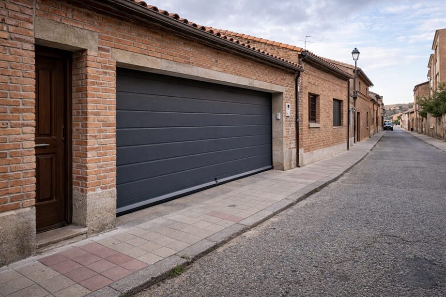 Puerta automatica instalada en vivienda de Tordesillas