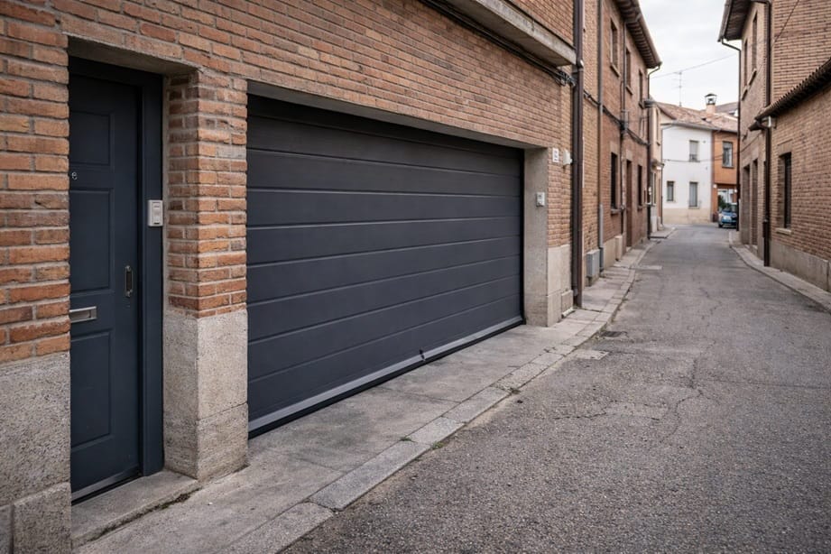 Puerta automatica en vivienda residencial de Tudela de Duero