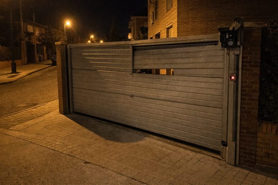 Puerta automatica averiada en Valladolid durante servicio urgente nocturno